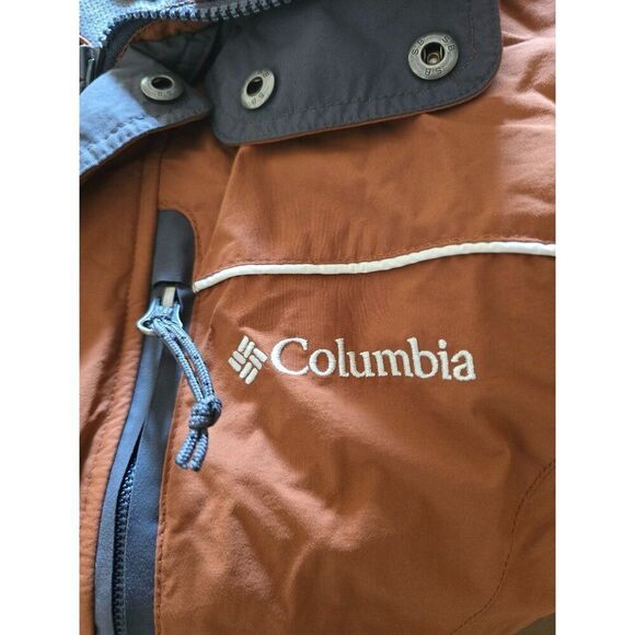 Columbia Mens XL Interchange Jacket Rust & Gray Waterproof Outdoor Coat - Picture 7 of 9